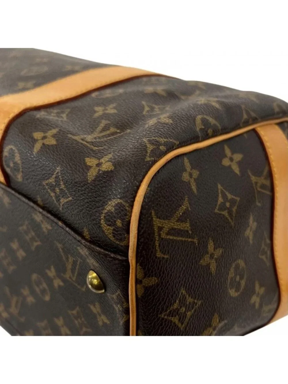 Louis Vuitton Boston Bag Carrier Monogram Canvas Brown Gold